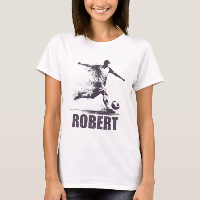 Camiseta Robert Soccer Boys Personalized First Name Robert  (Frente)