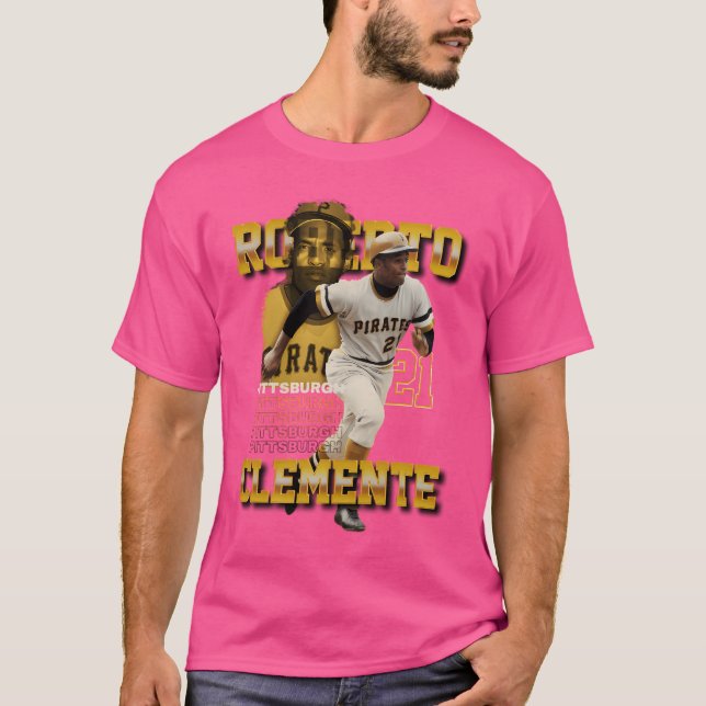 Camiseta Roberto Clemente No.21 Pittsburgh Fan Jersey (Frente)