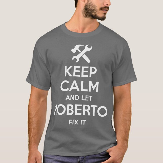 Camiseta ROBERTO Fix Cote Noite Engraçado Personalizado (Frente)