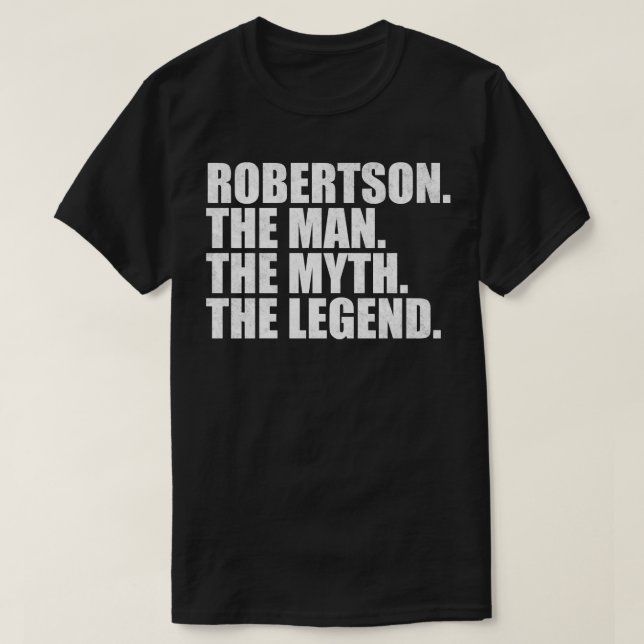Camiseta Robertson Nome da família Robertson sobrenome (Frente do Design)