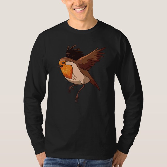 Camiseta Robin Bird  Cute Birds Animal  Graphic (Frente)