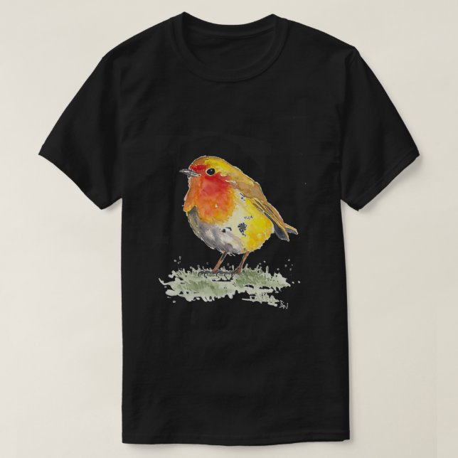 Camiseta Robin Bird Motif, símbolos de ideias do Impressão  (Frente do Design)