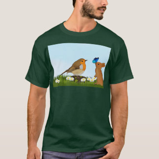Camiseta Robin Bunny Primavera Bird Birdwatcher Animal