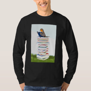 Camiseta Robin com Books Bird Birdwatcher Música Animal