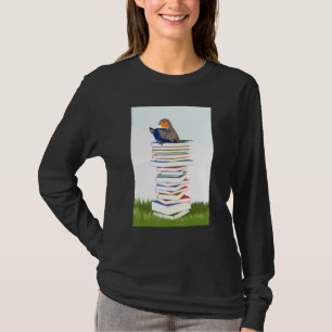 Camiseta Robin com Books Bird Birdwatcher Música Animal