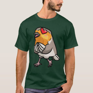 Camiseta Robin Europeu Bird Apaixonado Por Kawaii Emoticon 