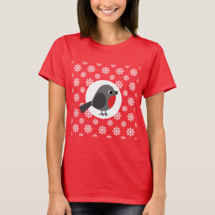Camiseta Robin no Fundo dos Flocos de Neve