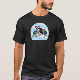 Camiseta Robin Puffin Bird Primeiro Dia Na Faculdade