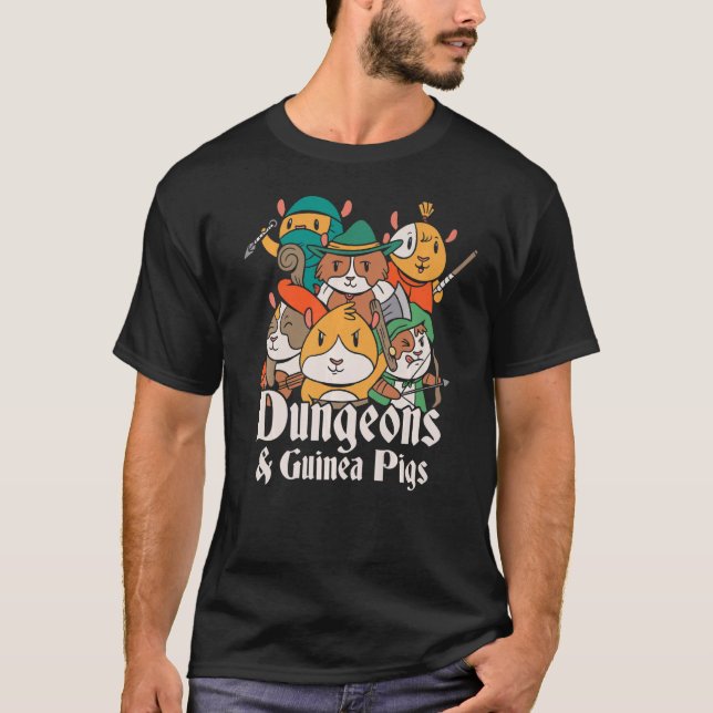 Camiseta robinato de masmorras e cobaias (Frente)