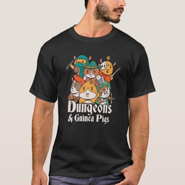 Camiseta robinato de masmorras e cobaias (Frente)