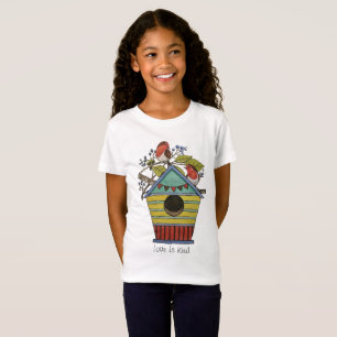 Camiseta Robins Com Airelas E Birdhouse
