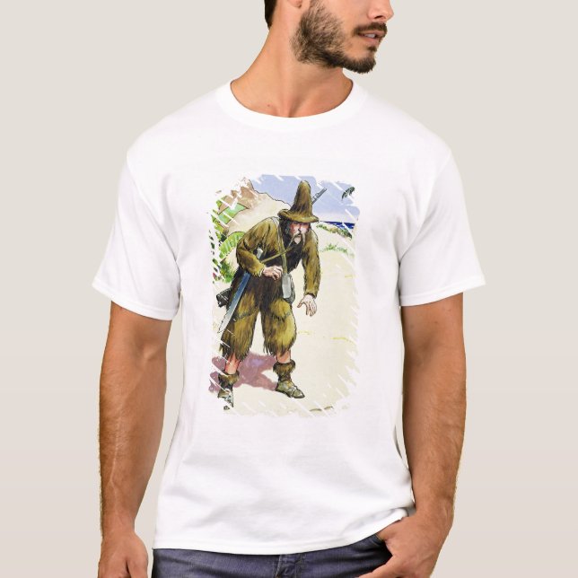 Camiseta Robinson Crusoe, das "espreitadelas no passado", (Frente)