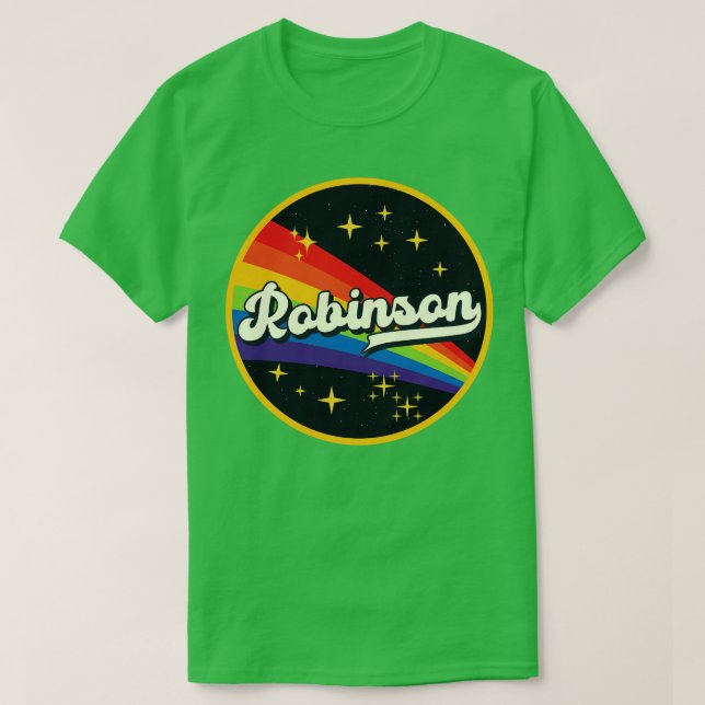 Camiseta Robinson Rainbow No Space Vintage Style (Frente do Design)