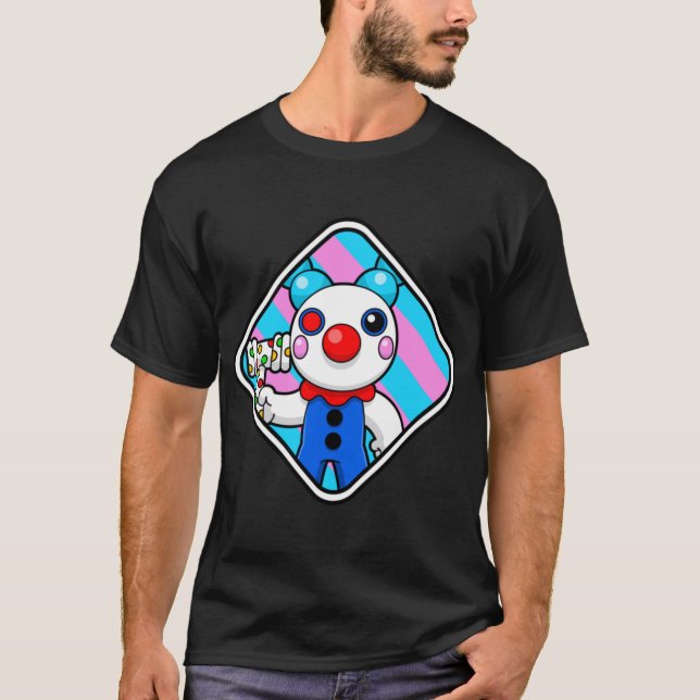 Camiseta Roblo Piggy Clown retro gift (Frente)