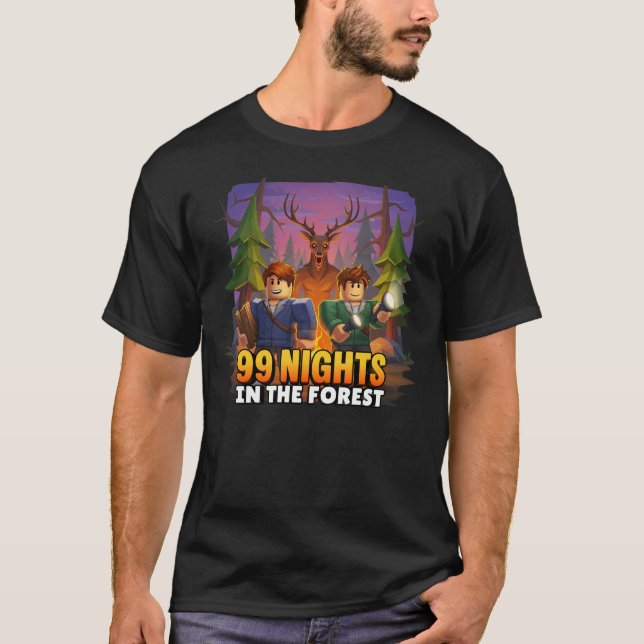 Camiseta Roblox 99 Nights in the Forest Popular Game (Frente)