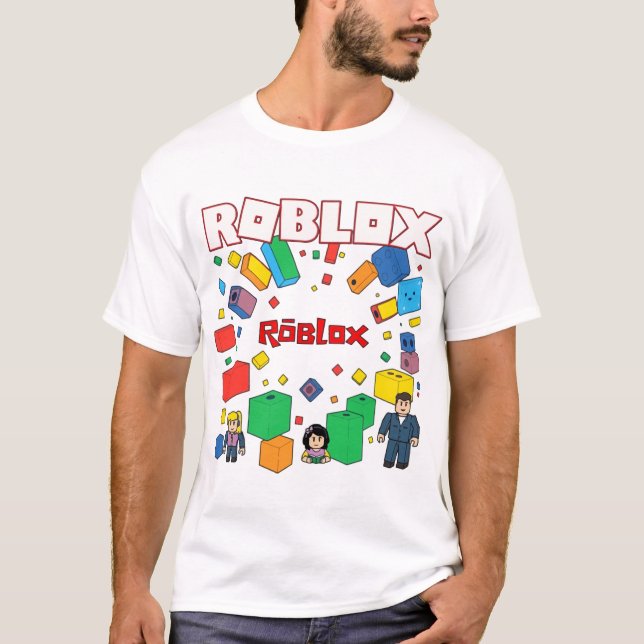 Camiseta Roblox – Estilo Arte Pixel (Frente)