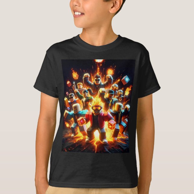 Camiseta Roblox fire (Frente)