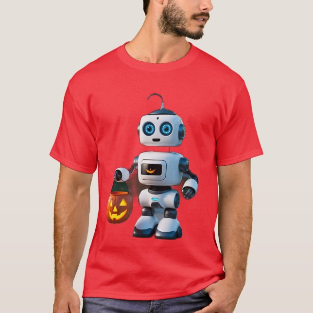 Camiseta Robô Adorável Figurino de Halloween (Frente)