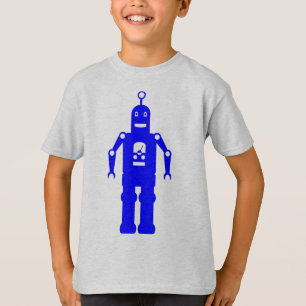 Camiseta Robô Amigável - Azul