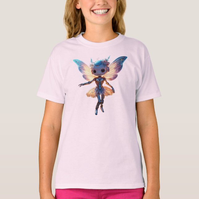 Camiseta Robô Bailarina Fofa Dançando Pixie (Frente)