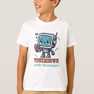 Camiseta Robô com futebol touchdown com gentileza