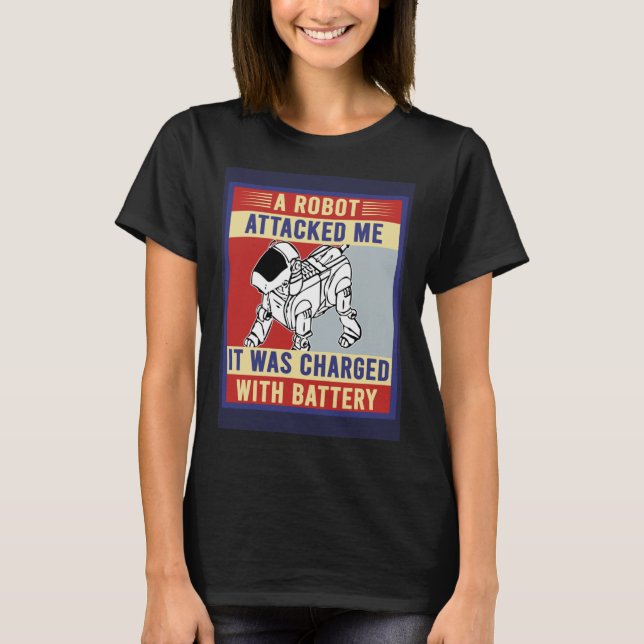 Camiseta Robô Construtor de Robôs Robôticos Robôticos de Cã (Frente)