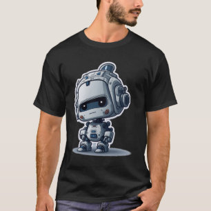 Camiseta robô de desenho animado bonito