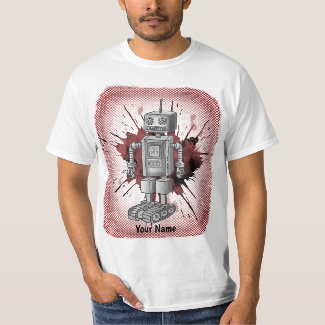 Camiseta Robô de ficção científica sete (Frente)