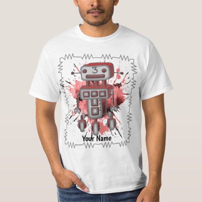 Camiseta Robô de ficção científica três  (Frente)