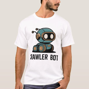 Camiseta Robô de IA Fofo & Design de Tecnologia Futurista