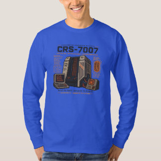 Camiseta Robô de IA Futurista Retro Computador Vaporwave Ne