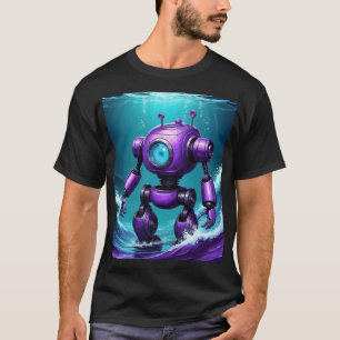 Camiseta robô de mergulho grande
