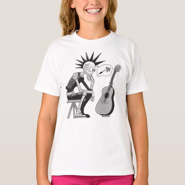 Camiseta Robô de Música Confuso (Frente)