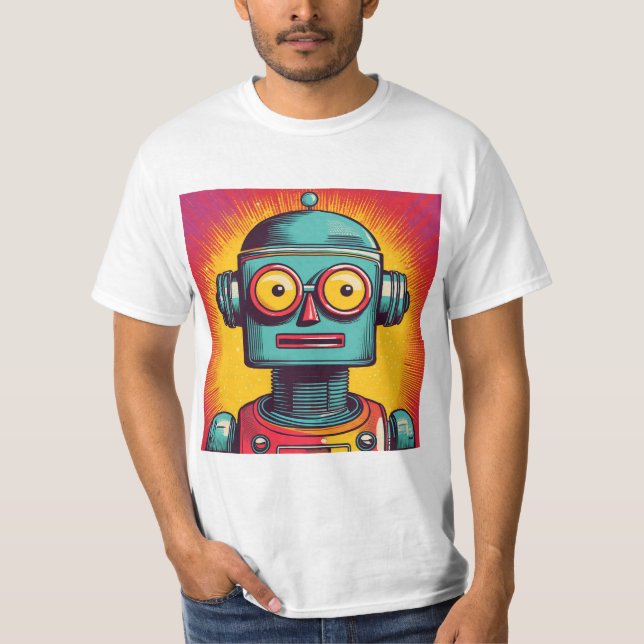 Camiseta Robô de pop Art (Frente)