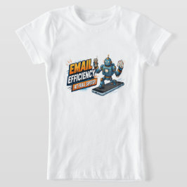Camiseta Robô de Produtividade de E-mail Rápido