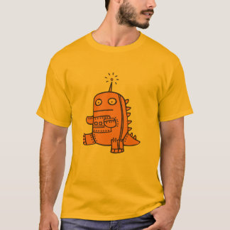 Camiseta Robô Dino - laranja