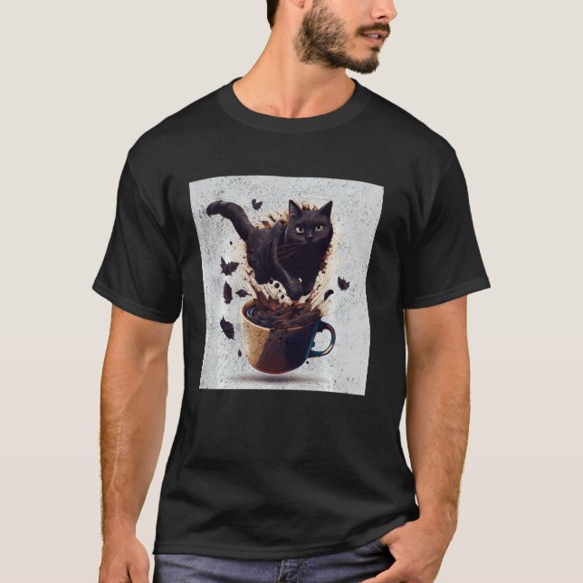Camiseta Robô Gato Batatas Fritas Francesas (Frente)