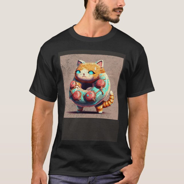 Camiseta Robô Gato Donut (Frente)