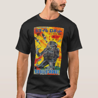 Camiseta Robô Míssil Gráfico Vintage Japonês Retro Old T