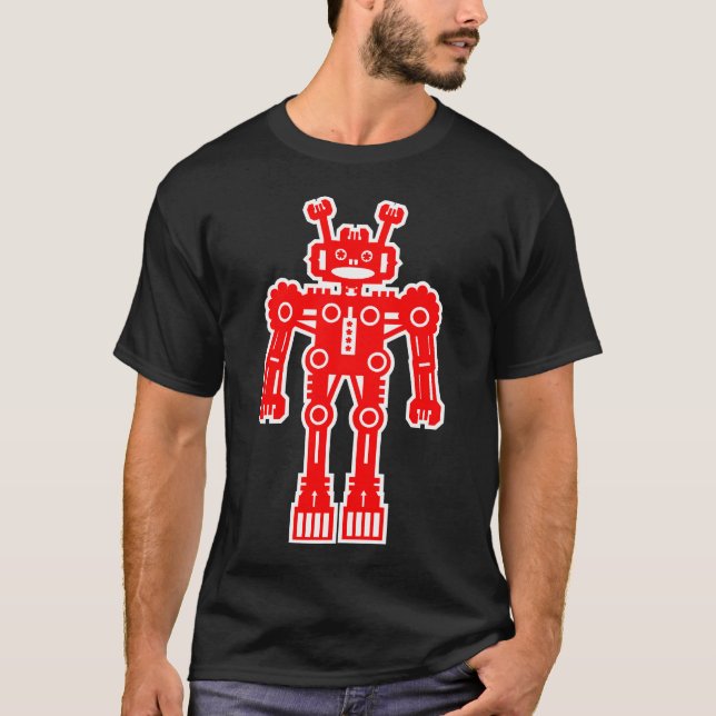 Camiseta Robô Mk I - (Vermelho) (Frente)