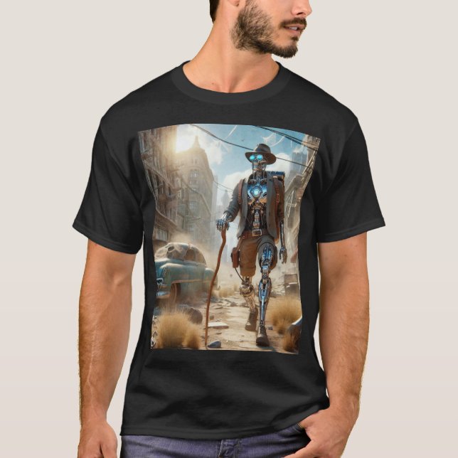 Camiseta Robô na Cidade Fantasma (Frente)