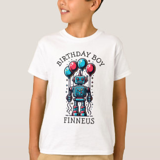 Camiseta Robô Pensava Que O Garoto De Aniversário