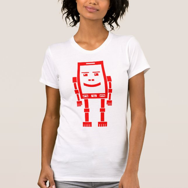 Camiseta Robo Phone - Vermelho (Frente)