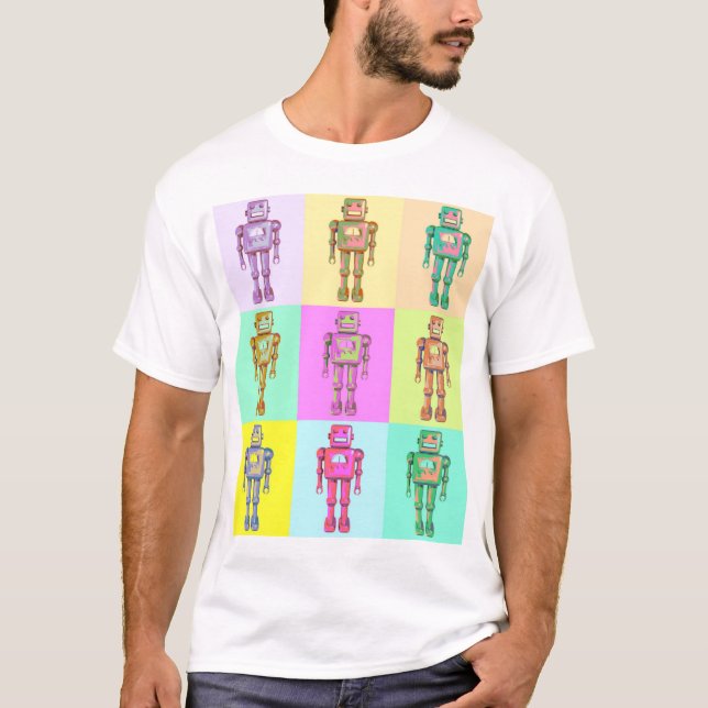 Camiseta Robô Pop retrô v1 (Frente)