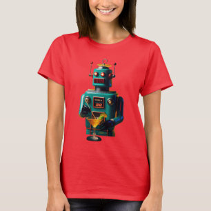 Camiseta Robô Retro Futurista ROBIA 12J2 Mixologista