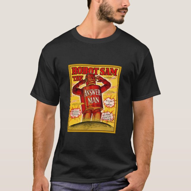 Camiseta Robô Sam - homem da resposta (Frente)