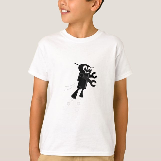 Camiseta Robô Voador Negro (Frente)