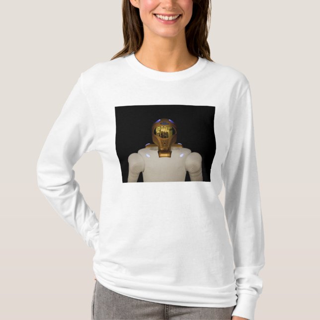 Camiseta Robonaut 2, um hel astronauta humanoide com destre (Frente)