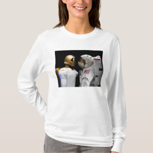 Camiseta Robonaut 2, uns dexterous, hel 3 do astronauta do