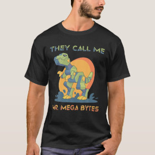 Camiseta Robôs - Chamam-Me Sr. Mega Bytes - Dinossauro -